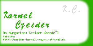 kornel czeider business card